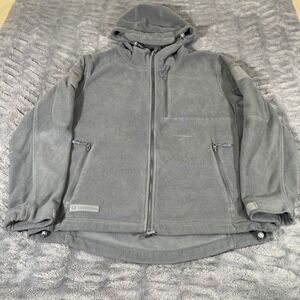 Baerskin Tactical Supply Co Mens XL Gray Full Zip Fleece Hoodie Jacket AN413